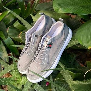 Grey Suede and Nylon Casual Kicks